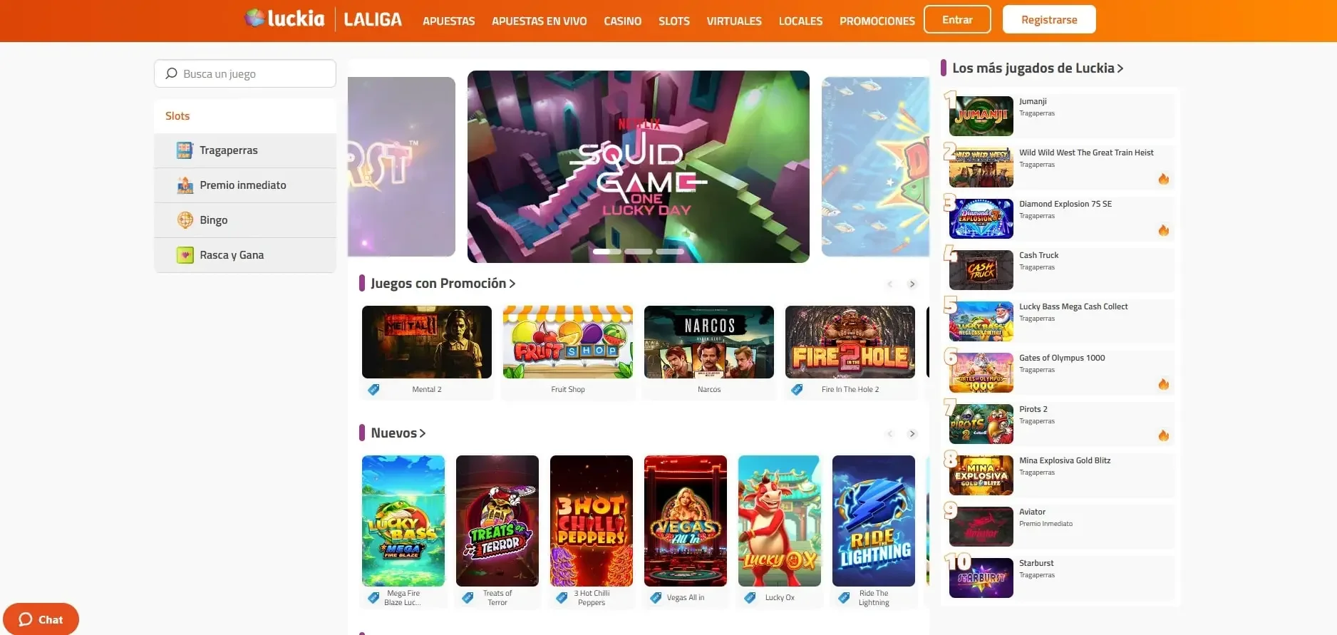 Luckia Casino — captura de la plataforma